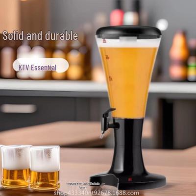 Torre Erogatore Luminosa per Bevande da 3L – Bicchieri Resistenti per Birra, Succhi o Cocktail