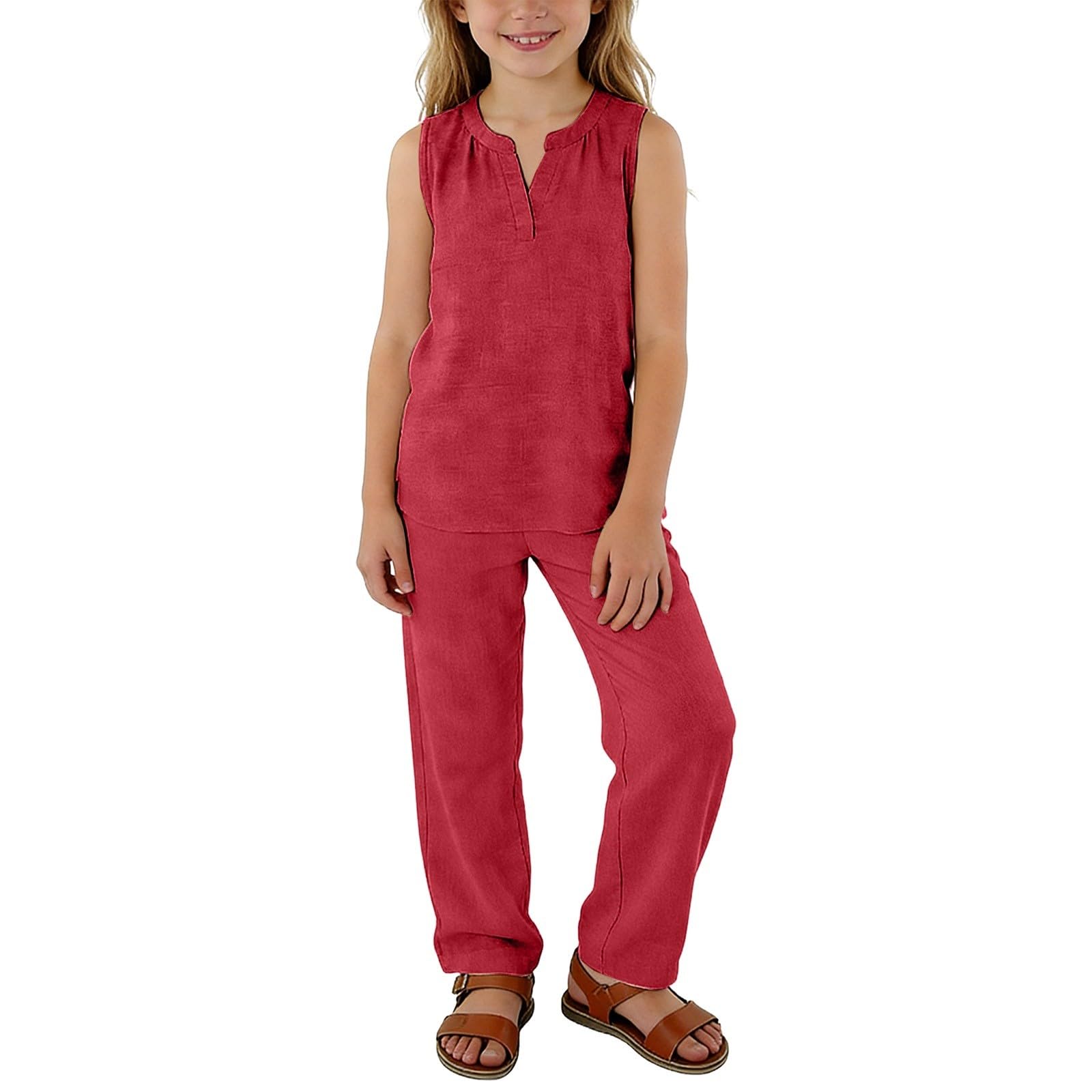 Boys And Girls Casual Comfortable Two-Piece Kids Set 100 красный