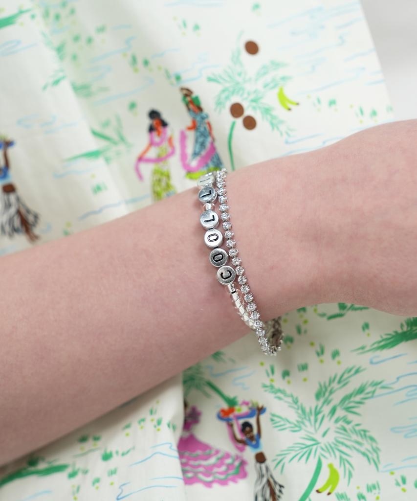 Bonbeau Cool Summer My Initial Beads Bracelet Color Initial Bead Banding Bracelet