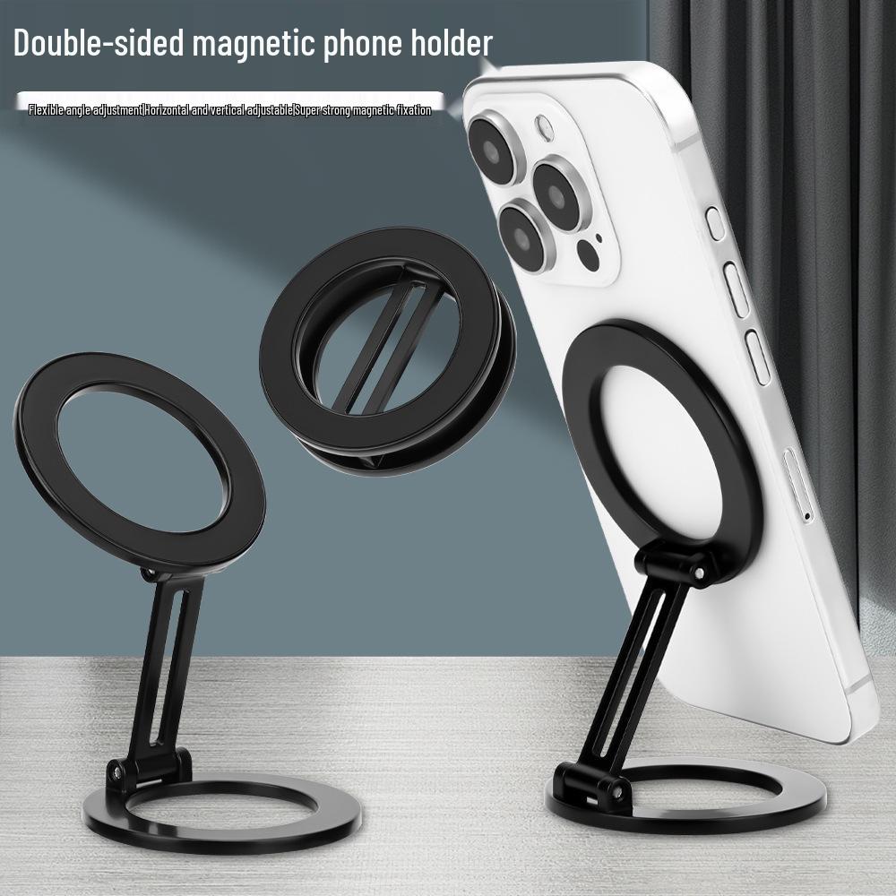 Foldable Double-Sided MagSafe Magnetic Phone Holder for Desktop