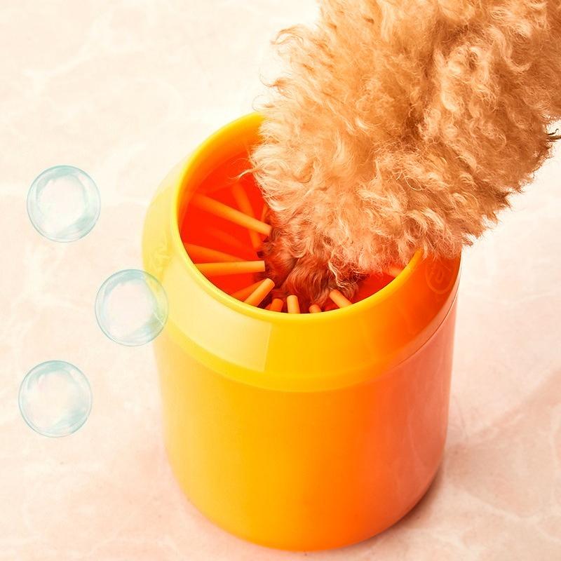 Pet Paw Cleaner Cup Soft Silicone Brush Portable Dog Foot Washer Cleaning Tool Quick Wash Bucket Outdoor Supplies Accessory