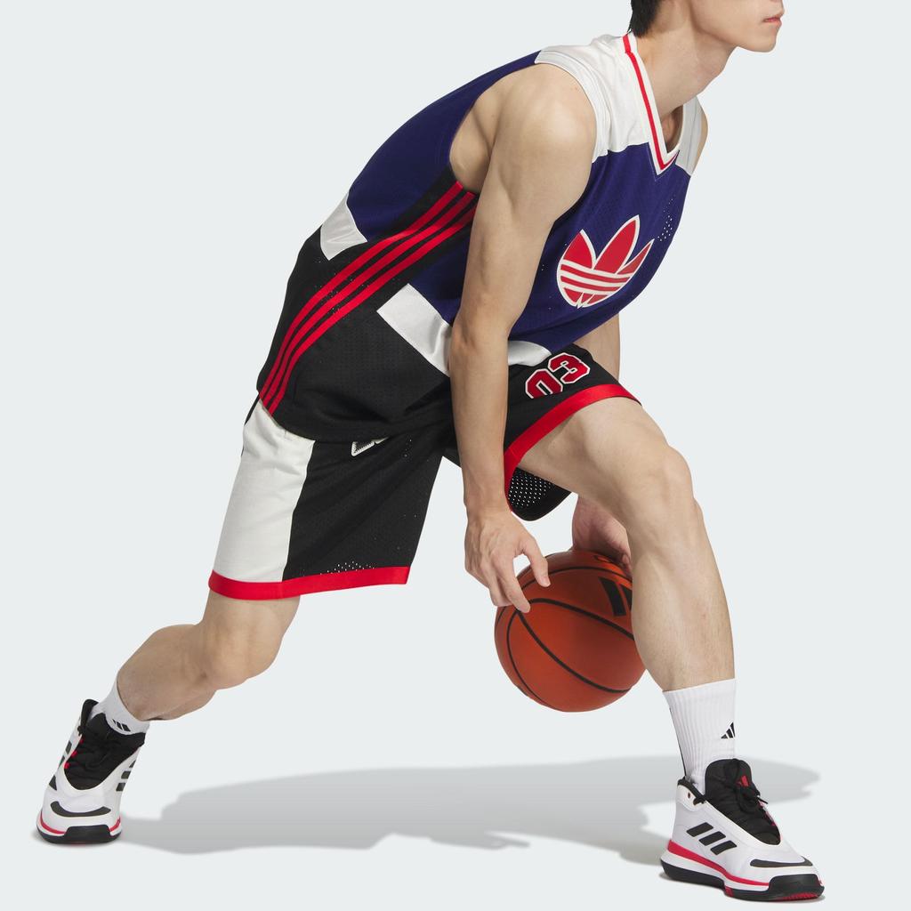 Adidas Alphanumeric Print Colorblock V-Neck Vest Unisex Tops Victory-Blue JD6400