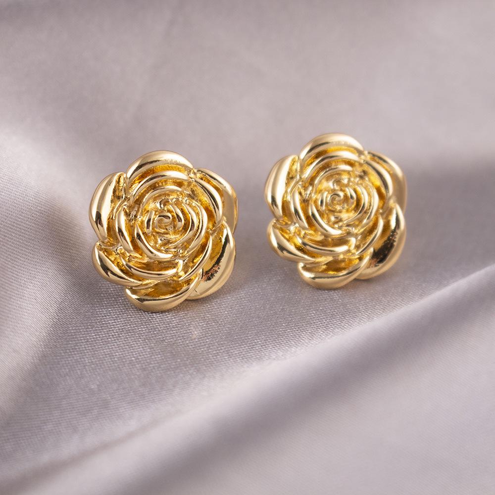 High-Grade Green Floral Pearl Earrings - Silver Needle Lily of the Valley and Tulip Design