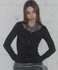 FANCY CLUB Layered Long Sleeve Shirt (Black) F25Zb023