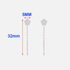 Real 925 Silver Zircon Flower Short Tassel Stud Earrings For Women Classic Fine Jewelry Advanced Feeling Accessories