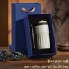National Style Wood Pen Holder Gift Set: Creative Office Storage Box & Thermos Cup, Customizable Logo