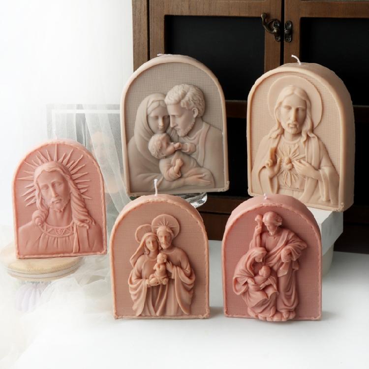 3D Gypsum Candle Mold Reusable Silicone Mold for Cake Decorating Practical Aromatherapy Crafting Mould Jewelry Supplies