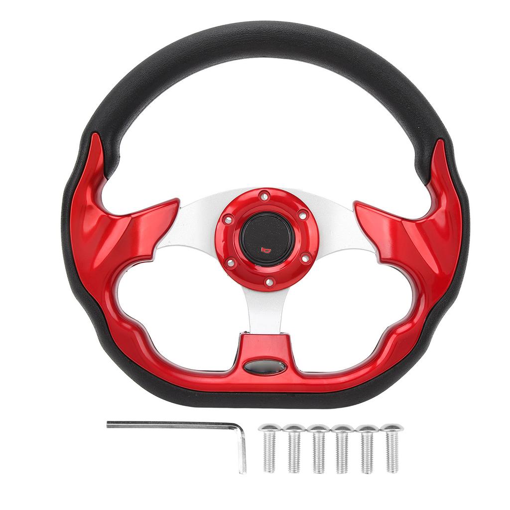 12.5 Inch Golf Cart Steering Wheel Universal 6 Holes Steering Wheel Replacement for E‑Z‑GO TXT & RXV