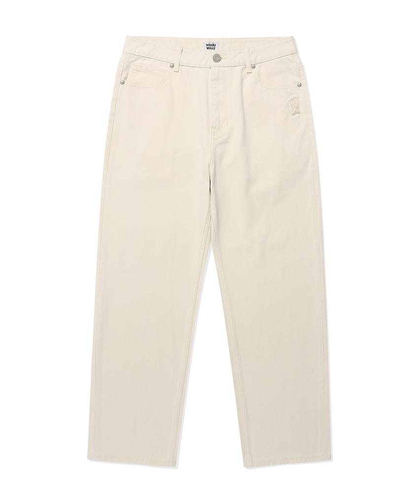 WACKY WILLY Basic Denim Pants Ecru