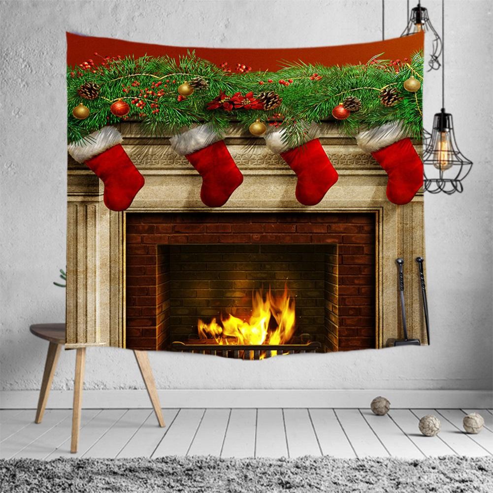 1PC Christmas Wall Hanging Tapestry Home Background Decoration for Bedroom Fireplace