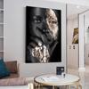 Gold and Black Female Oil Paintings, African Female Posters and Prints, Cuadro Living Room Decoration, Modern Walls