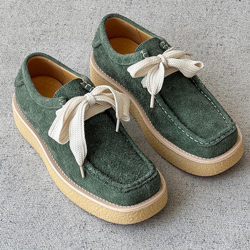 2025 New Men's Anti-velvet Retro Sole Heightening Lace-up Shoes 8706 Purple, Black, Green, gray-J