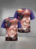 Summer Round Neck Cartoon Hotel Transylvania Pattern 3D Printed Top Fashionable Casual Short Sleeved Children's Boy T-shirts
