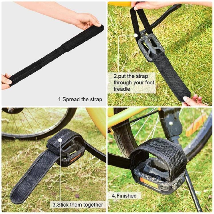 1 Pair Bicycles Pedal Straps Heavy Duty Bicycles Footrest Strips Accessory Set