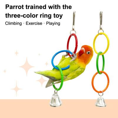 Parrot Climbing Ring Toy Bite-Resistant Plastic Swing for Cockatiels Climbing Bird Accessory for Small Medium Birds