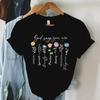 Gott sagt, du bist einzigartig Print T-Shirt Damen Gospelmusik Mode Streetwear Oberteile Vintage Religion Glaube Christliche T-Shirts T-Shirt