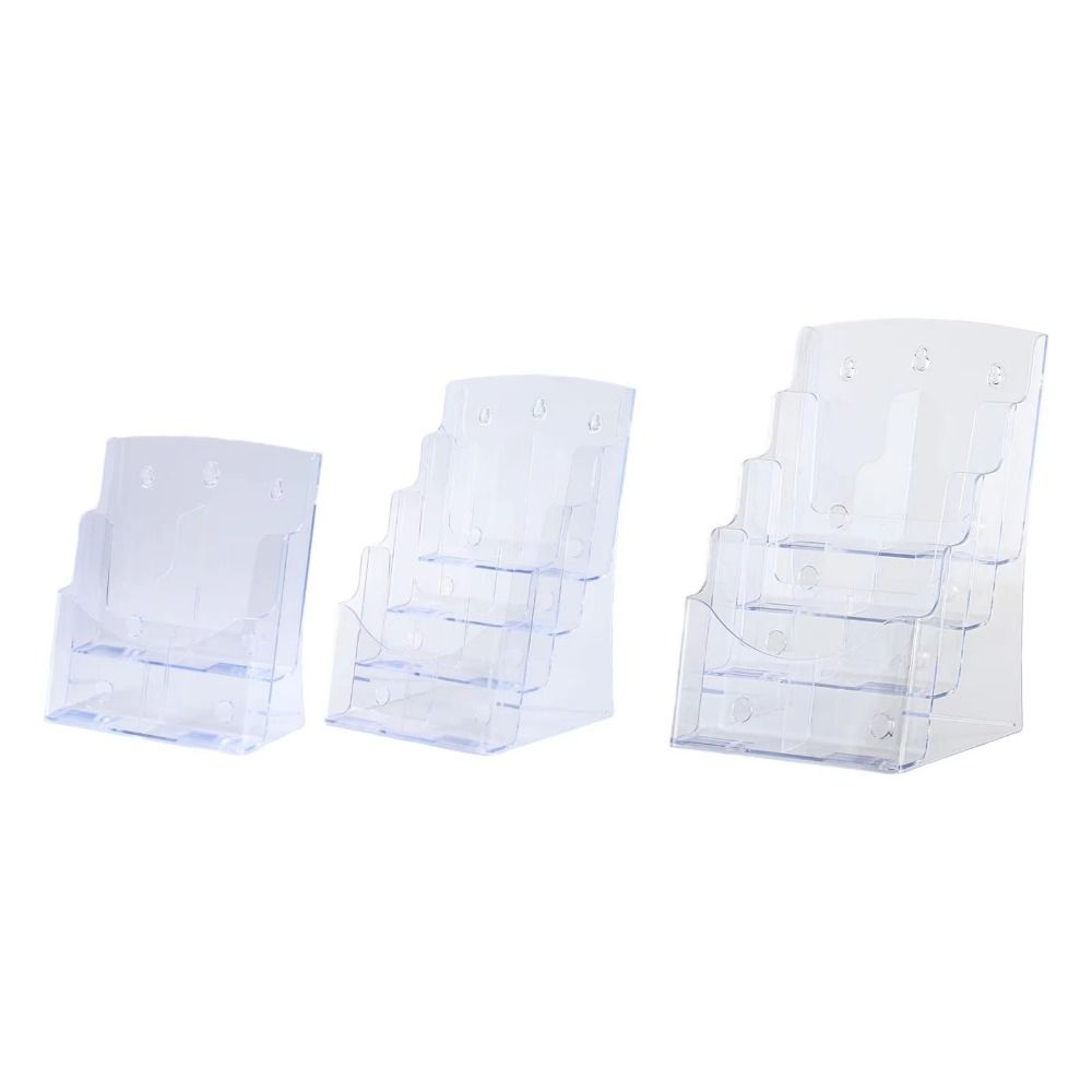 2/3/4 Layers Brochure Holder Wall Mount Desktop Document Rack  Restaurant