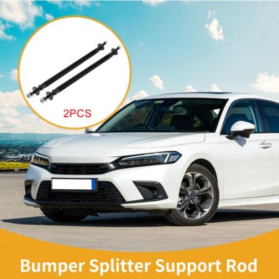 2pcs 150mm591in Adjustable Front Bumper Lip Splitter Strut Support Bars Black