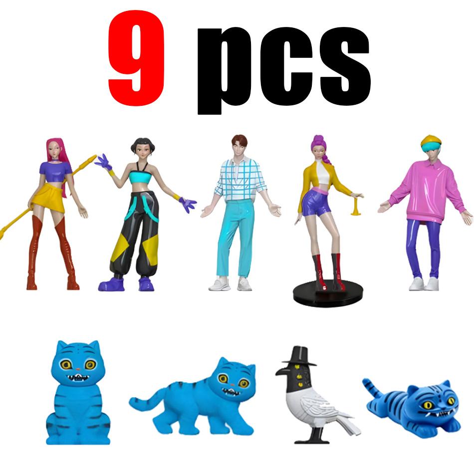 Demon Hunters Action Figure Set Collectible Stuffed Toys Derpy Tiger Rumi Mira Zoey Sussy Dolls - 5/7/12pcs Gift for Fans