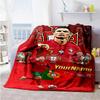 Cristiano Ronaldo 17 Personalized Text Blanket Lightweight Personalized Blanket Ultra-Soft Versatile for Chair Nap Couch Sofa All-Season Use
