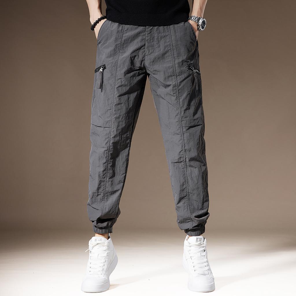 High-end Spring and Autumn New Outdoor Quick-drying Casual Pants Men's Loose American Tooling Leggings Cool Charging Pants Men