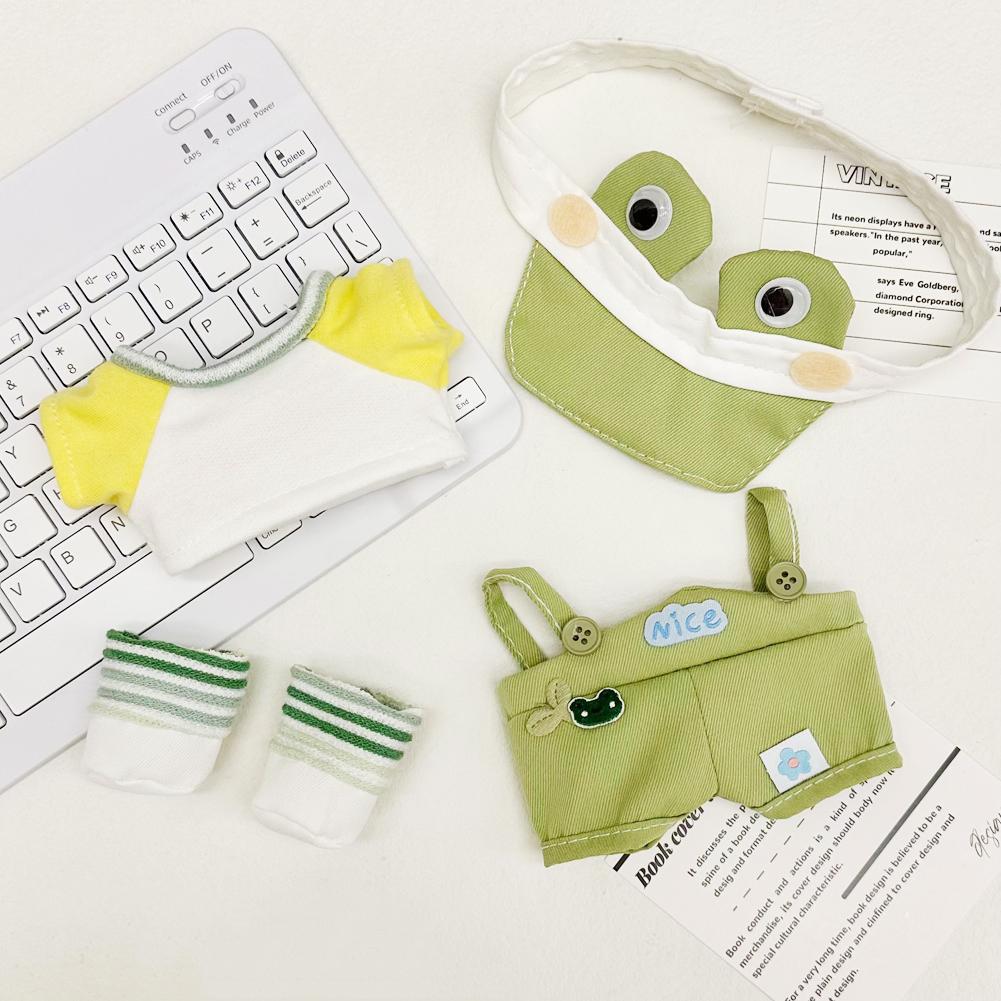 

Для 20 см хлопковые комбинезоны для кукол из мультфильмов, сменная одежда для плюшевых кукол, аксессуары для игрового дома, мини-одежда 02#