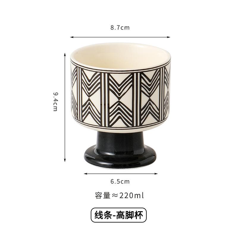 Nordic Candle Aromatherapy Cup Niche Goblet Dessert Ice Cream Cup High Value Coffee Cup Mug Ceramic Water Cup