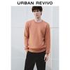 UR Men's Basic Fleece Lined Round Neck Knit Sweater