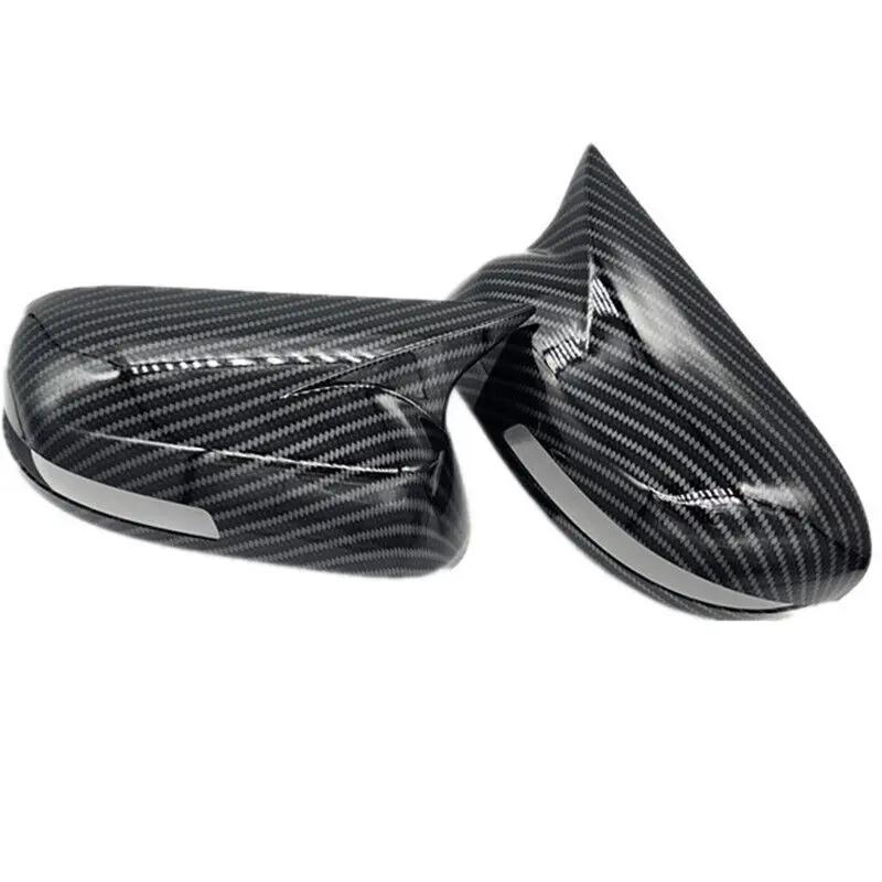 For Honda City 2009-2013 Car Sticker Rearview Side Mirror Cover Wing Cap Exterior Door Rear View Case Trim Carbon Fiber Look ABS