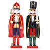 2pcs Nutcracker Puppet Soldier Ornament Doll Merry Christmas Decoration Creative Gift Wooden Handicrafts Desktop Cute Ornament