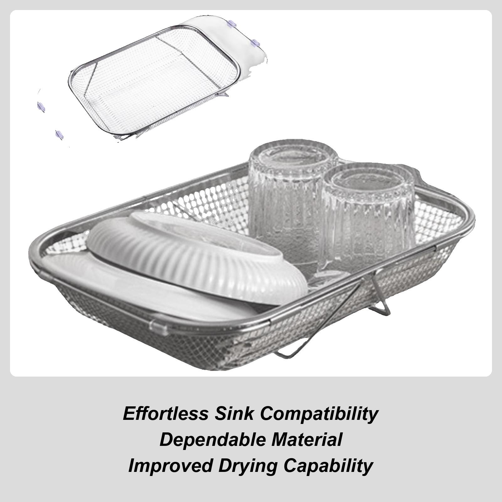 

Over The Sink Colander Stainless Steel Extendable Draining Container Kitchen Fruit Colanders For Kitchen Apartment Home Cooks CN
