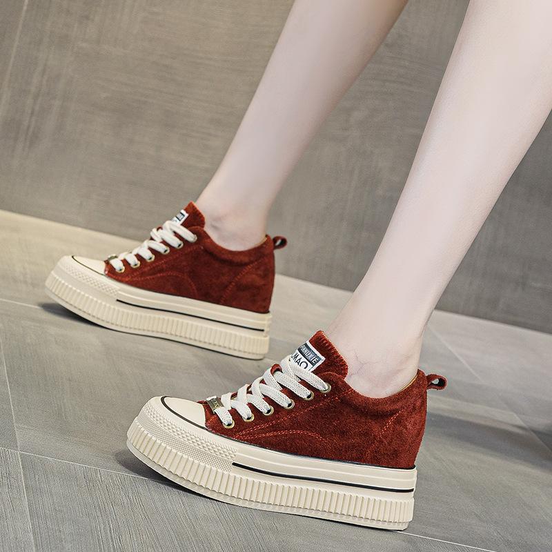 Thick soled casual shoes 2026 Spring and Autumn new versatile board shoes for women