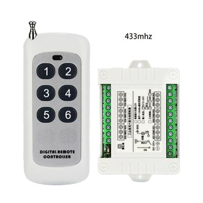 Dla C 12v 6ch 6-kanałowy Rf 315/433mhz Bezprzewodowy System Zdalnego Sterowania, 3000m Duży Zasięg, Nadajnik + Odbiornik