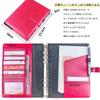 SYOUGO A5 Leather Schedule Notepad Cover with Card A5 Business Office Red Planner, 6-Ring Organizer, Book, Refills, Storage, Notebook, Supplies,