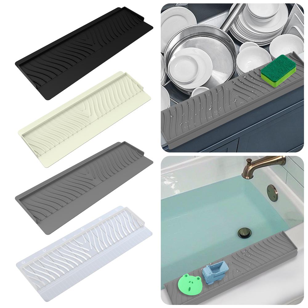 Silicone Sink Splash Guard Sucker Sink Edge Protector New Water Retaining Pad  Kitchen