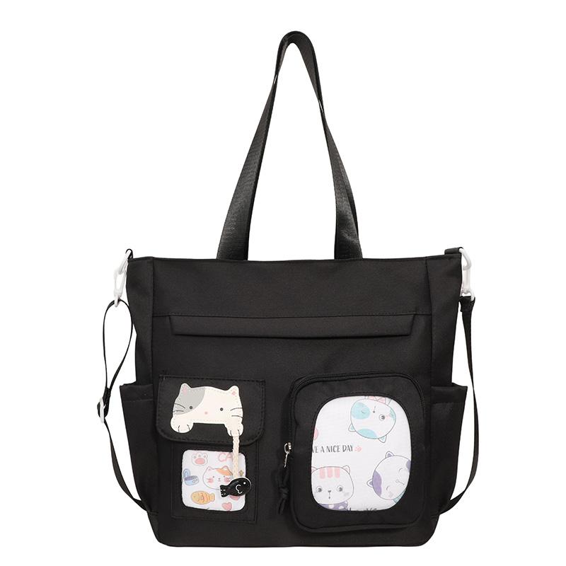 Borsa a tracolla da studente per campus, grande capacità, borsa a spalla da donna, borsa a mano