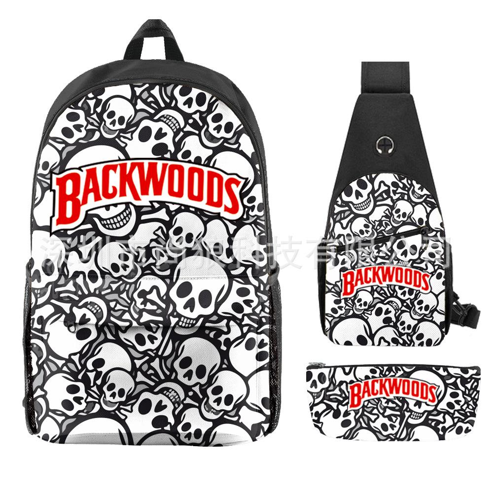 

Student School Bag Backwoods Backpack Shoulder Bag School Bag Large Capacity Water-Proof Backpack three-piece backpack