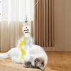 Cat Toy with Base Interactive Cat Toy Set with Feathered Fish Teaser Rotating Duck Base Detachable Wand for Small To Large Cats
