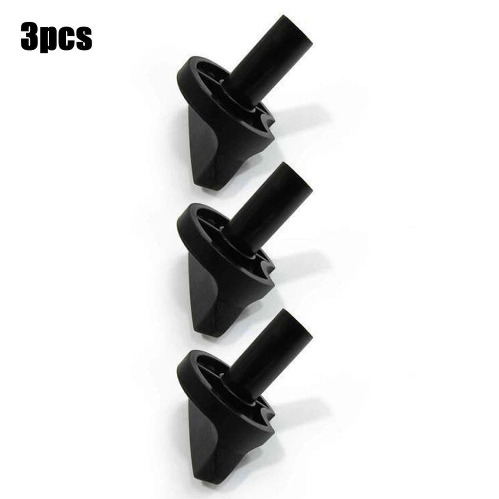A complete set of three replacement carburetor choke knobs designed specifically for leaf blowers model 42411829500