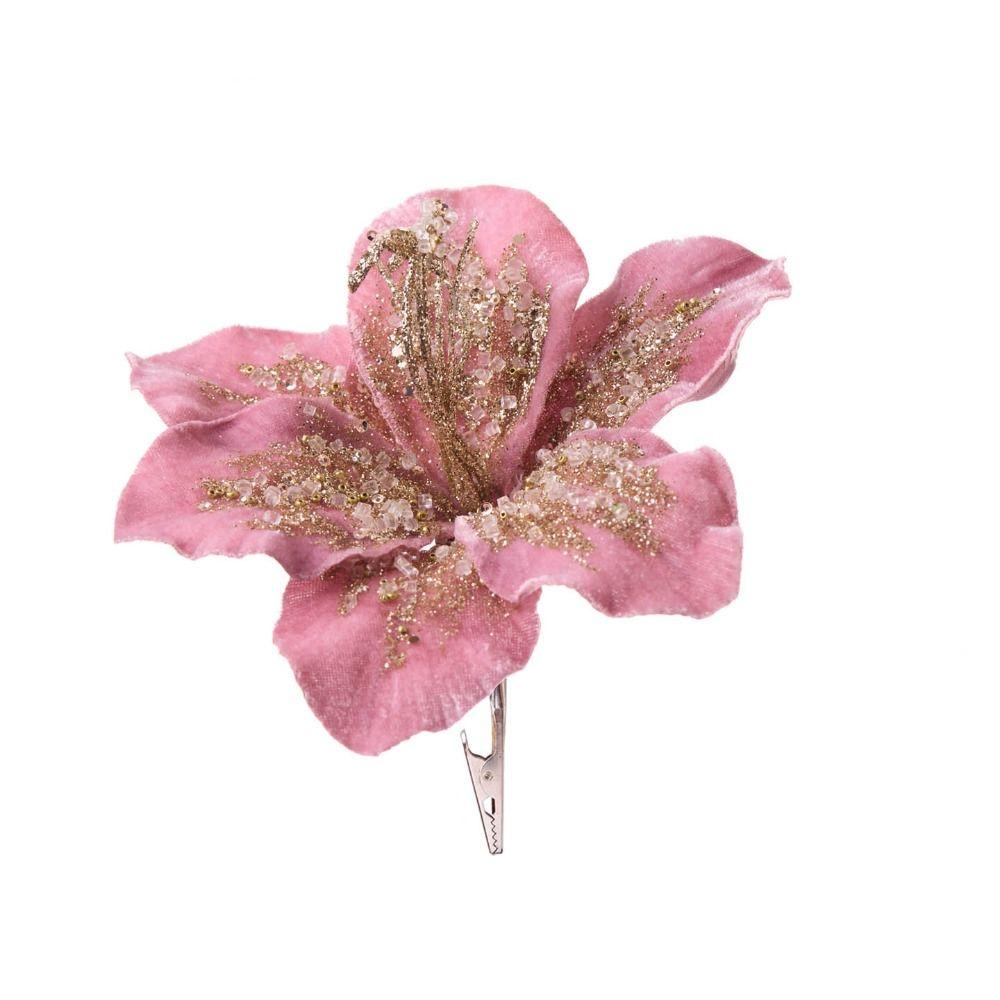 19cm Artificial Poinsettia Glitter Flower Glitter Sequin Fake Christmas Flowers Flannel Simulation 3D Simulation Flower
