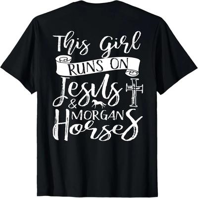 T-shirt Cadeau Jésus Cheval pour Amoureux du Cheval Morgan