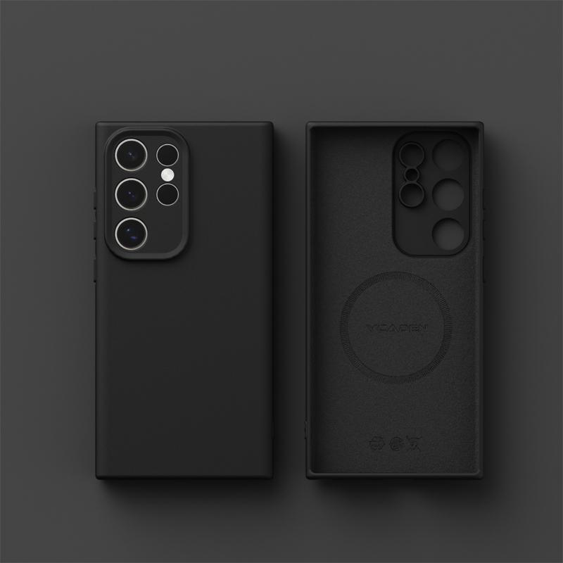 Pentru Încărcare Wireless Magsafe Husă Moale din Silicon Lichid pentru Telefon Pentru Samsung S24 S25 Ultra Plus Magnetică Subțire Protecție Piele