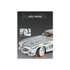 1/18 Benz 300SL Vintage Alloy Luxy Sports Car Model Diecast Metal Classic Retro Vehicles Car Model Sound and Light Childrens Toy Gift