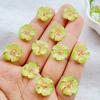 10pcs 3D Shiny Colorful Acrylic Flower Flat-Back Single-Hole , Suitable for Scrapbook DIY Jewelry Craft