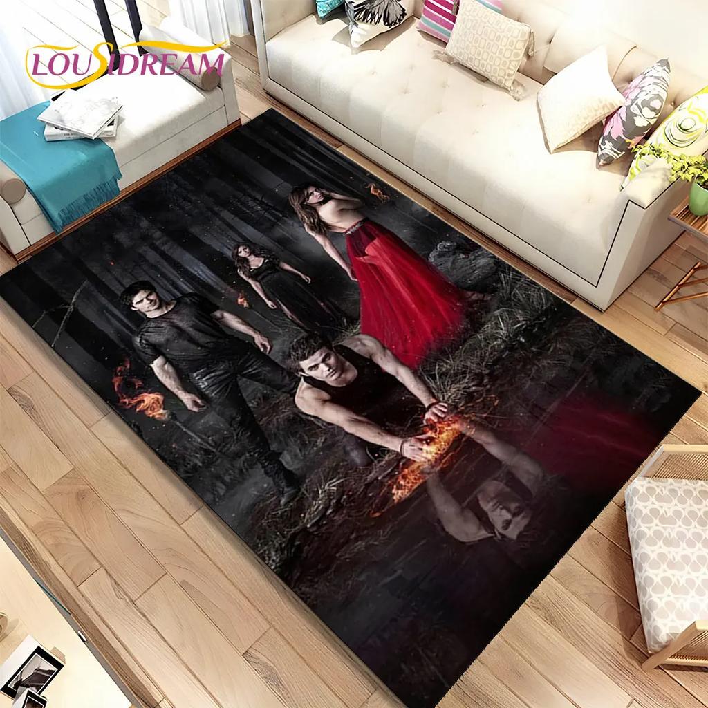 Tapete de Área Impresso em HD Saga Crepúsculo Grande, Tapete para Sala de Estar Quarto Sofá Capacho Decoração, Tapete de Chão Antiderrapante para Crianças
