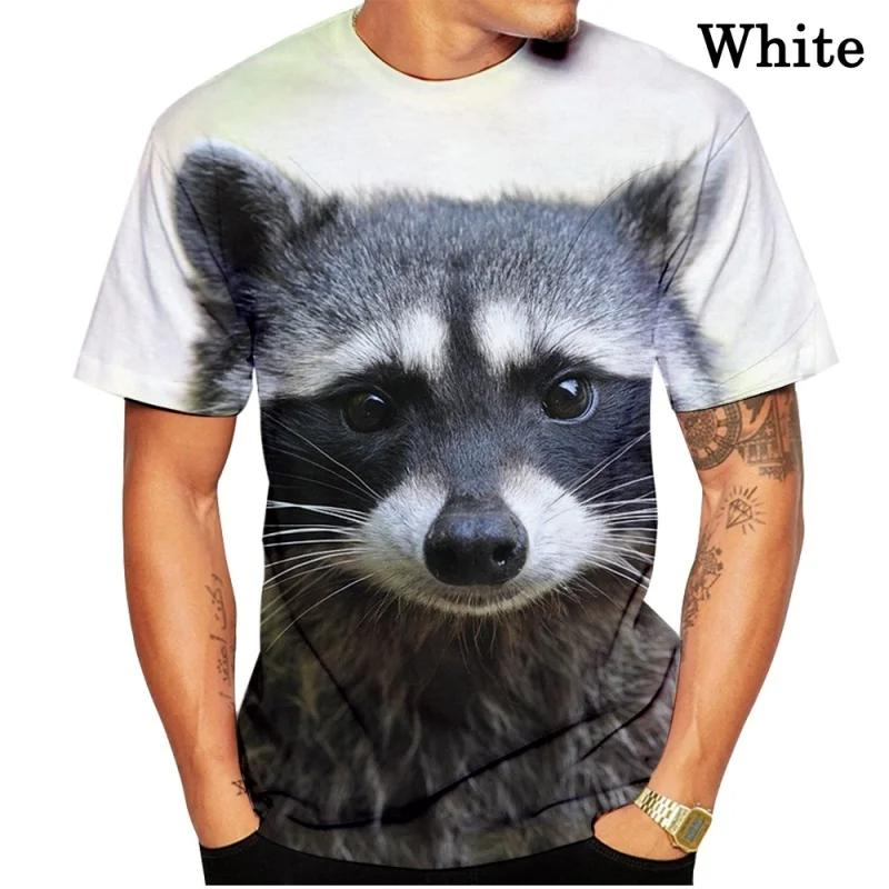 Funny Fitness Raccoon Pattern T-shirt 3D Print Men/Women Fashion Harajuku T-shirt Summer Short Sleeve Oversized Tops