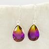 Ametrine Quartz Earrings, Bezel Earring, Handmade Earring, 925 Sterling Silver Teardrop Quartz Earrings, Gift for Her