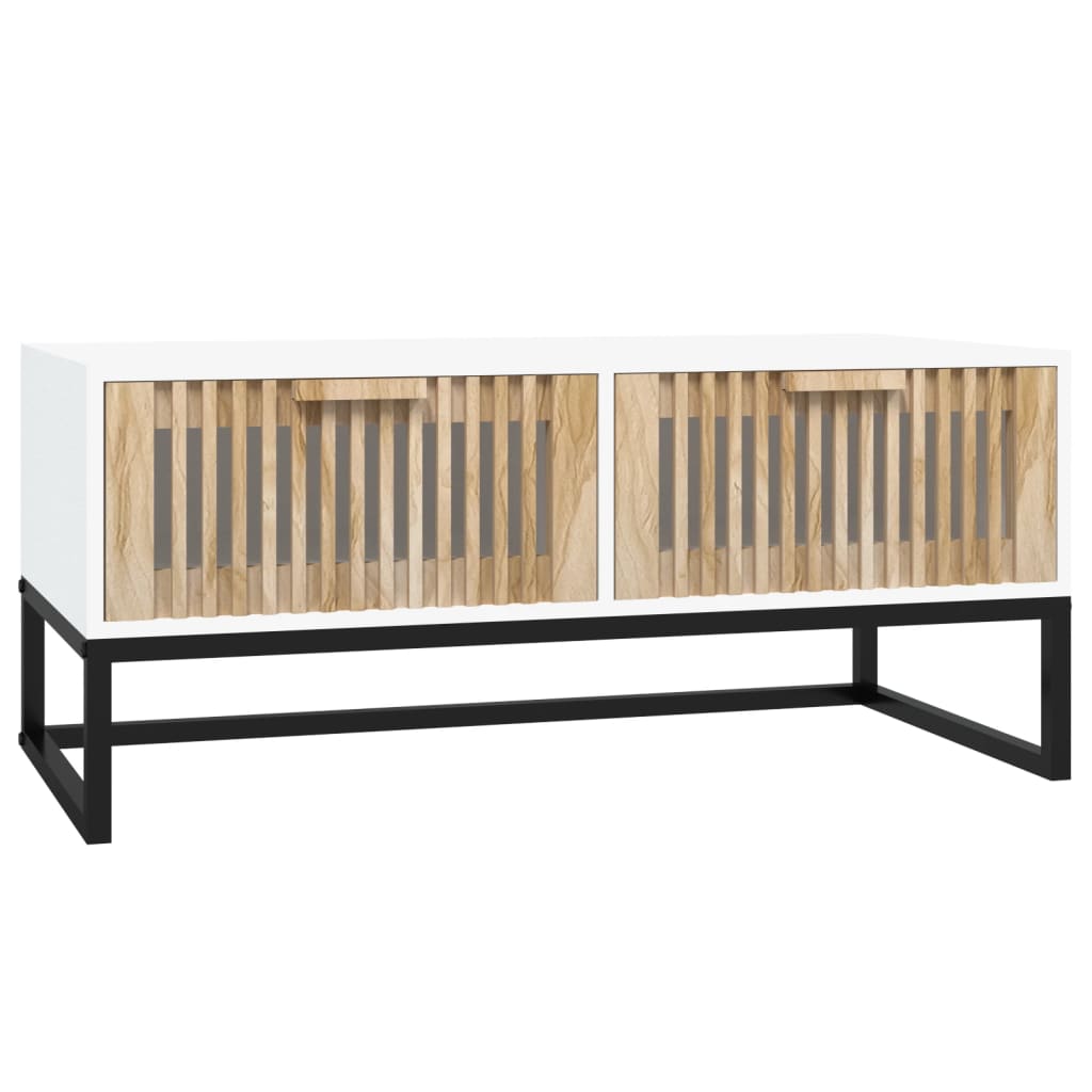  Coffee Table, White, 80x40x35 Cm