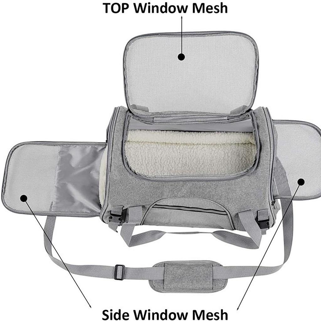 Portable Pet Carrier For Travel, Hand-held, Single-shoulder, Or Cross-body, Foldable, Breathable, Transparent Pet Bag For Cats And Dogs