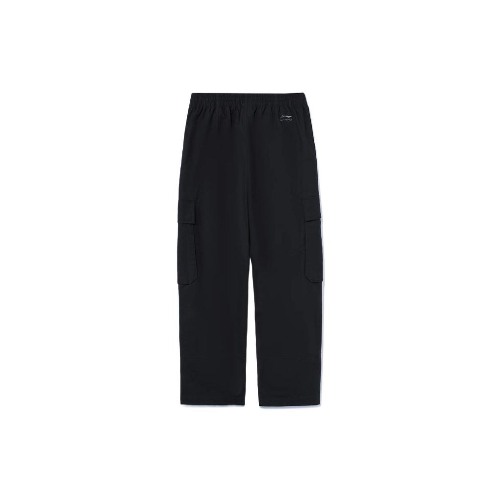 Li Ning Σειρά Skateboard Μονόχρωμο Ίσιο Καθημερινό Μακρύ Παντελόνι Ανδρικό κάτω μέρος Μαύρο AKXR445-2